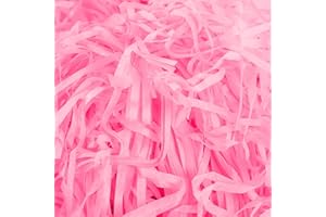 Pink Shredded Tissue Paper, Movstriker Shredded Paper for Gift Box 100g Raffia Gift Filler Paper for Gift Basket Hamper Filling Gift Packaging