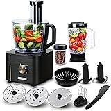 TopStrong Robot Cucina Multifunzione,Robot Cucina 1100W,11 in 1 Food Processor,Robot da Cucina MultiPro (Gancio per impastare