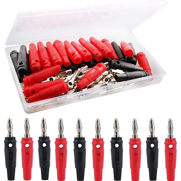 Cikonielf Fiche Banane 4 Mm Connecteur De Fiche Banane 10 Pièces, Fente Croisée, Fiche Banane