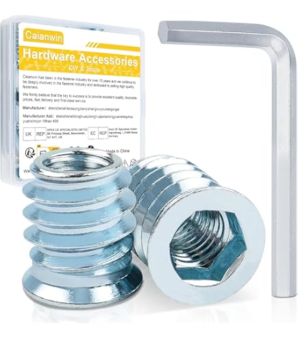 Dadi Drive-In M10 - 20 Pezzi Zincati, Lunghezza 13mm, Per Legno