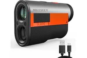 MiLESEEY GPF12 Telemetro Golf con Ventosa Magnetica,Telemetro Laser Golf 600 M con Interruttore di Pendenza,Blocco Bandiera 2S e Vibrazione, Precisione ± 0,5 m,Ricaricabile,per Golfista