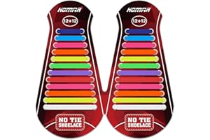 HOMAR Cordones de Silicona Multicolores Impermeable Cordones de Zapatos para Niños y Adultos Cordones Elásticos de Goma para Zapatillas Deporte