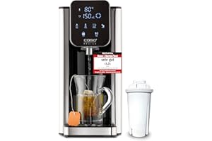 ‎CASO CASO HW 660 Heißwasserspender - heißes Wasser in wenigen Sekunden, spart bis zu 50% Energie gegenüber Wasserkochern, 8 Mengenausgaben, für Babynahrung geeignet, Integrierte Entkalkungserinnerung