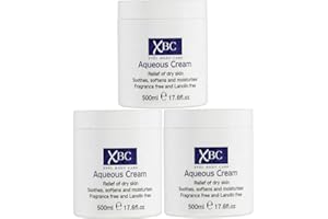 FASTAID 3 x 500ml XBC Aqueous Cream Emollient Large Tub Relief for Dry Skin