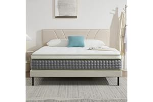 Hiimgo Double Mattress,Hybrid Pocket Spring & Memory Foam,10.6 inch Double Bed Mattress,Medium Firm with Breathable Knitted and Back Pain Relief,135x190x27CM