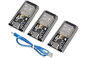 DUBEUYEW 3 Pezzi Type-C USB ESP32 CP2102 Scheda di Sviluppo WiFi + Bluetooth Microcontroller Dual Core ESP32S Board ESP-WROOM-32 38Pin Versione Stretta con un Cavo Dati Type-C