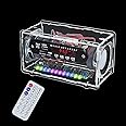 Electronic Soldering Kit Radio FM Bluetooth Speaker Kit Adults, 3 W + 3 W Music Player with LED Sound Control Indicator Light Soldering Exercise Set and Remote Control School Electronics Education