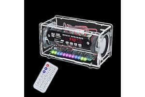 PEMENOL Zestaw do lutowania elektroniki, radio FM, zestaw głośników Bluetooth, dla dorosłych, 3 W + 3 W, odtwarzacz muzyczny z regulacją dźwięku LED, lampka kontrolna, lutowanie, zestaw do przebudowy i pilot