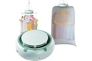 KOOMOONY Portable Clothes Dryer Electric Multifunctional Clothe Dryer Heated Foldable Drying Rack Airer with Timer UV Sterilization Compact Clothes Dryer Machine for Apartments RV Travel