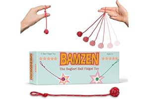 MINDZEN BAMZEN Begleri Ball Fidget Toys for Adults & Kids | Helps Relieve Stress & Anxiety | A Perfect Aid for ADHD, Skin & Finger Picking & Autism | Highly Fun & Easy to Use Sensory Spinners Toy (Red)