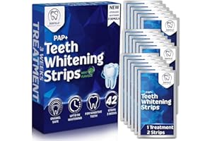 DENTELO Professional Teeth Whitening Strips with Zero Sensitivity|Anti Slip Technology| Enamel Safe,Dentist Formulated Teeth Whitening Kit,Teeth Whitener Strips,White Teeth,Tooth Whitening Strip