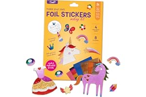 LAOESE Giochi Creativ Bambina de Adesivi Foglio di Alluminio, Kit de Lavoretti Creativ Bambini, Arte Pulita per Bambini, Giocattolo Bambina 4-10 Anni, Regalo Bambina Bambino 4 5 6 7 8 Anni