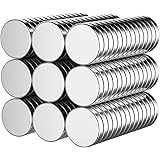 Magnete 60 Stück, Temporaryt Magneten Mini 10mm, Runde Kleine Magnets für Whiteboard, Pinnwand, Magnettafel bänder, und viele