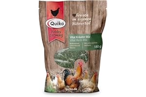Quiko Hobby Farming Vital Herbs Mix 180g - Supplementary feed for chickens, quails & poultry - Mix of nettle, dandelion & thyme