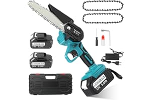 PASUKTER Mini Akku KettensäGe, Akku-KettensäGe Mit Sicherheitsverriegelung Leichte Elektro-Kettensä Ge Mit Effizientem Und Langlebigem Reinkupfer-Motor Zum Baumbeschneiden