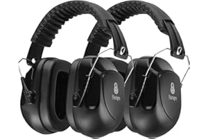 Floriogra 2 Pack Gehörschutz Lärmschutz Kopfhörer Ohrenschützer mit Rauschunterdruck Professionell faltbar Kapselgehörschutz Safety Ear Muffs SNR 34dB Schallschutz für Autismus Schießsport Jagd Bau