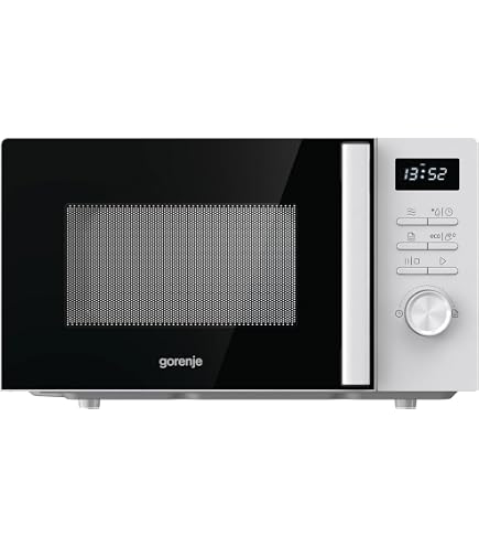 Gorenje Mikrowelle MO23A3BH – 23 Liter, 800 W, SmartDisplay, AquaClean, Drehteller 27 Cm, Kindersicherung