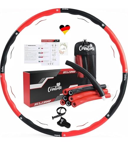 Hula Hoop Reifen 95cm 0.94kg - 8-teilig Mit Massagewellen Zum Abnehmen