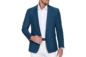COOFANDY Chaqueta Deportiva para Hombre Chaquetas de Negocios Chaquetas de Traje de Ocio Chaqueta para Traje de Boda con un Botón