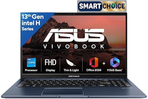 ASUS Vivobook 15, Smartchoice,Intel Core i5 13th Gen 13420H,16GB RAM, 512GB SSD, FHD 15.6",Windows 11, Office Home 2024, Quie