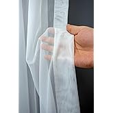 Home Depot Home Bamboo Tulle Curtain Pleated Flat Planting Extrapher Gathered Single Wing TACBUEKSTRFR, Ecru, 100 x 240