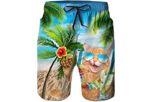 Fanient Męskie spodenki kąpielowe 3D drukowanie szorty kąpielowe graficzne szorty plażowe szybkie suche spodenki kąpielowe wypoczynek z kieszenią