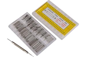 Winomo - Barrettes à ressort pour montre, pivots en acier inoxydable, double épaulement, pour les raccordements de bracelet de montre en métal, 360 pièces, 6 à 23 mm, argent