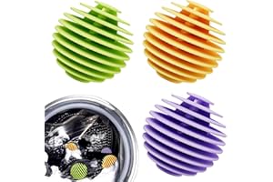 TIANHOO Kulki do prania w pralce, 3 sztuki kul do suszarki wielokrotnego użytku, kulki do prania, piłeczki do prania, tworzywo sztuczne, do domu, sypialni, redukują zmarszczki spowodowane praniem