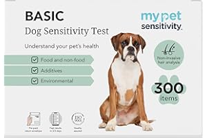 My Pet Sensitivity Test - At-Home Dog Sensitivity Test | 300 Items Tested | 3-5 Day Results | Non-Invasive Hair Sample | Tests for Common Ingredients in Food, Non-Food, Environment & Additive Items