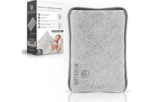 NATURAFLASH Borsa dell'acqua calda elettrica ricaricabile morbida confortevole, tessuto morbido rivestito, ideale per alleviare dolore muscolare mani taglia pancia collo collo cervicale per bambini, adulto