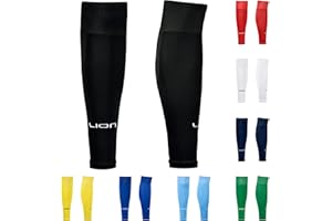 LION SPORTSWEAR Football Sock Sleeves To Accompany Grip Socks - Fits Over Calf/Shin Pads - Variety Of Colors To Match Your Team Kit