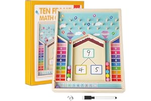 Dr. MUYA® Montessori Spielzeug 3 4 5 Jahre, Zahlen Lernen, Spiele ab 3 Jahre, Holzspielzeug, Motorikspielzeug, Lernspiel, Geschenk 3-5 Jahre Kinder Junge Mädchen