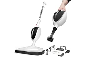 Avalla T-5 Balai Vapeur Nettoyeur haute pression 1300W; avec 7 Accessoires, Élimine 99,9% des Bactéries et Germes Tués, mode portable Combi-Clean