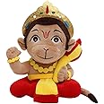 Panda's Box Mantra Chanting Baby Hanuman (Small - 18 CM) | Musical Soft Plush Toy | Best Gift for Infants, Toddlers & Babies