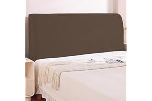 Ystyle Copri Testiera Letto, Copri Spalliera Letto Matrimoniale/Singolo Elasticizzata, Copertura Testata Letto Matrimoniale Lavabile, Headboard Cover Antipolvere Universale(180CM, Caffè)