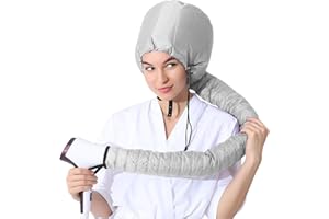 COANSEN Trockenhauben für Haare,Haartrockner mit Gummiband für Haarstyling, Tiefenpflege und Trocknen (Sliver)