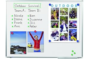 ‎LEGAMASTER Legamaster 7-101033 Premium Plus Whiteboard, Wall Mounting with Slotted Hole System 120 x 90 cm White