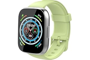 Puqo Smartwatch Uomo Donna, 1,95'' Orologio Smartwatch con Effettua/Risposta Chiamate, 112 Modalità Sportive Fitness Tracker con Sonno/Cardiofrequenzimetro, IP68 Smart Watch per Android iOS, Verde