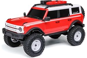Axial SCX24 Ford Bronco Heritage Edition 4X4 Ready to Run RC Rock Crawler 1:24 Brush Motor Offroad Truck Remote Control Extra Torque Includes Battery and Charger Red