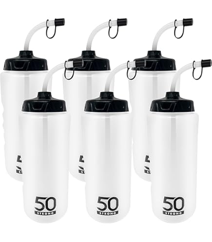 Mueller Quart Bottle W/ Straw (New Design), Natural Color W/ Black