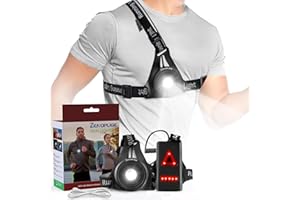 ‎ZENOPLIGE Zenoplige Sports Lauflicht, LED Lauflampe USB Wiederaufladbare, Wasserdicht Leichtgewichts Running Light für Laufen Joggen Angeln Camping Radfahren