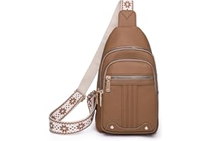 Myhozee Damska torba na klatkę piersiową, ze skóry PU, torba crossbody, mała torba na ramię, do uprawiania sportów na świeżym powietrzu, wędrówek, jazdy na rowerze, wspinaczki górskiej, podróży