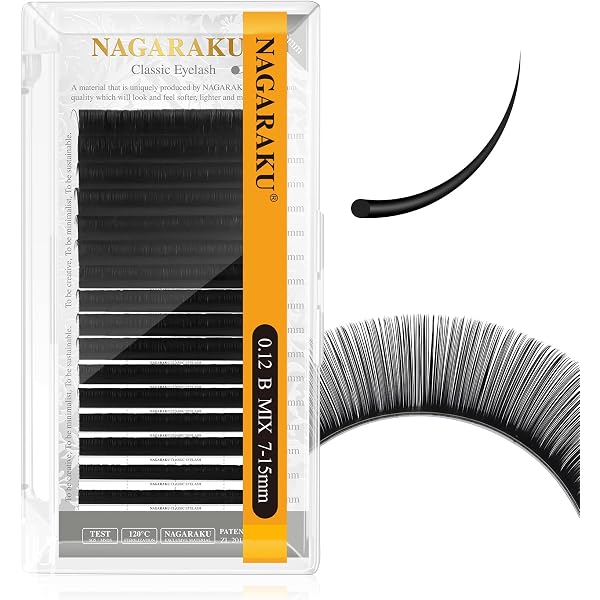 NAGARAKU Einzelwimpern 5. Generation - Matt Schwarz 0.07mm Für Natürlichen Volumen-Look