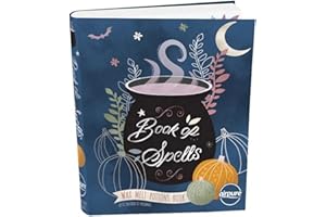 ACL STORES Airpure Halloween Wax Melt Potions Book - with 6 Spooky Fragrances - Two Spooktacular Designs - Three Potion Recipes to Create Your Own - Vegan Friendly Halloween Decoration (Book of Spells)
