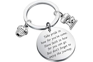 ENSIANTH Baker Keychain Gifts Pastry Chef Bakery Jewelry Culinary Student Gifts Take Pride in How Far You Have Come Keychain Baking Gifts
