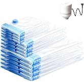 Vacuum Bags with Pump, 10 Vacuum Bags for Clothes | (4 L 80 x 60 cm, 3 M 70 x 50 cm, 3 S 60 x 40 cm)Save Space For Clothes, M