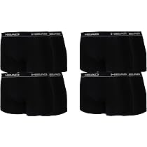 HEAD Herren-Boxershorts, 4er-Pack – Bequeme Unterhosen In Schwarz, Größe XL