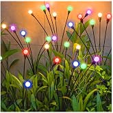 G&uuml;neş Enerjili Bah&ccedil;e Işıkları - 4 Paket 10 LED Renk Değiştiren G&uuml;neş Ateş B&ouml;ceği Sallanan Işıklar Dış Mekan Su Ge&ccedil;irmez Dekor