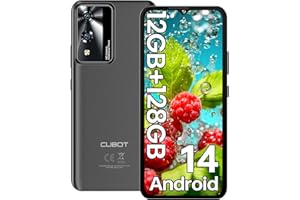 CUBOT A10 Smartphone Android 14, 12(4+8) GB+128GB/1TB, Octa-Core, 6.56" HD+/90Hz Display Telefono Cellulare, 48MP+16MP Fotocamera, 5100mAh, Dual SIM 4G Telefoni Offerta, Face ID/GPS/3.5mm Jack (Nero)