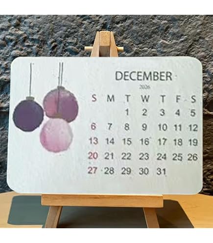 Calendario Da Scrivania 2026 Con Semi Piantabili, Carta Riciclata, Supporto In Legno, 14x10 Cm